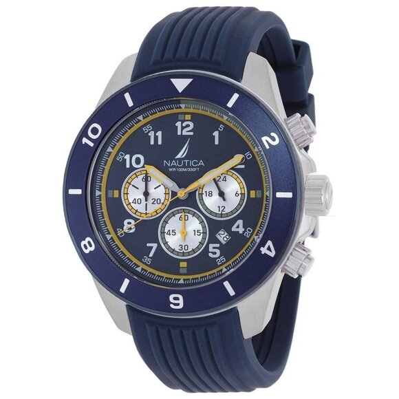 FX04636B NWT Nautica Fashion Men's Quartz Steel Authentic Watch - Picture 1 of 3
